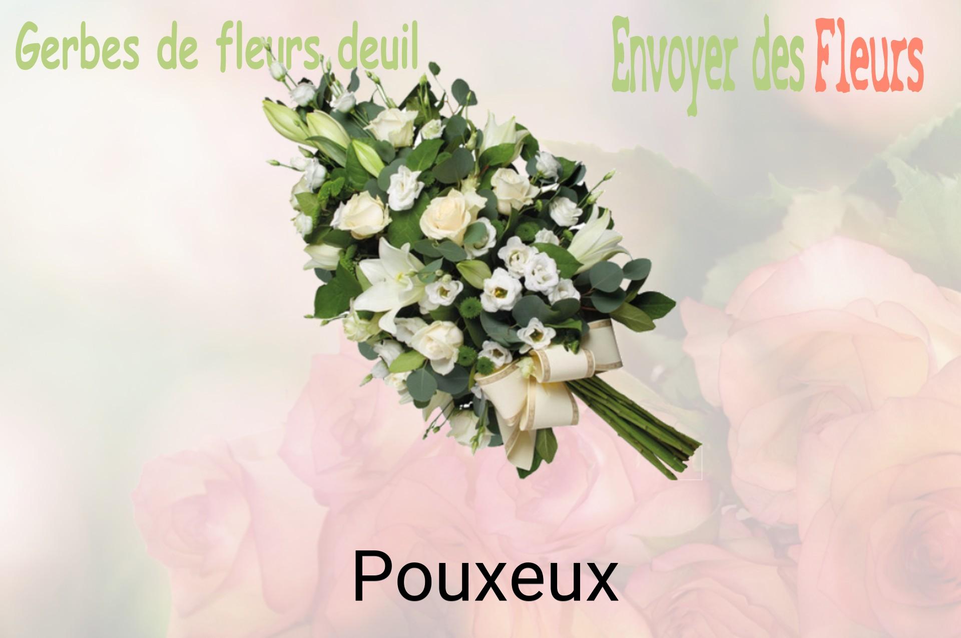Gerbe de fleurs de deuil livrée à Pouxeux